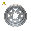 Roues de remorque de 15 × 6 pouces / bords de poudre enduit