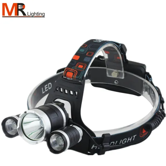 High Power 10W Rechargeable LED Headlamp with 2*18650 Batteries and Three Heads