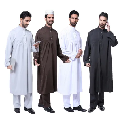 PROMISTAR 2024 New Arrivals: Islamic Clothing Wholesale Kaftan for Men