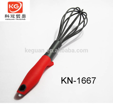 KN-1667 Factory price nylon Egg whisk /tools with soft TPR handle nylon kitchen utensil set