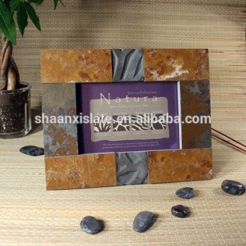 Beautiful rusty slate photo frame
