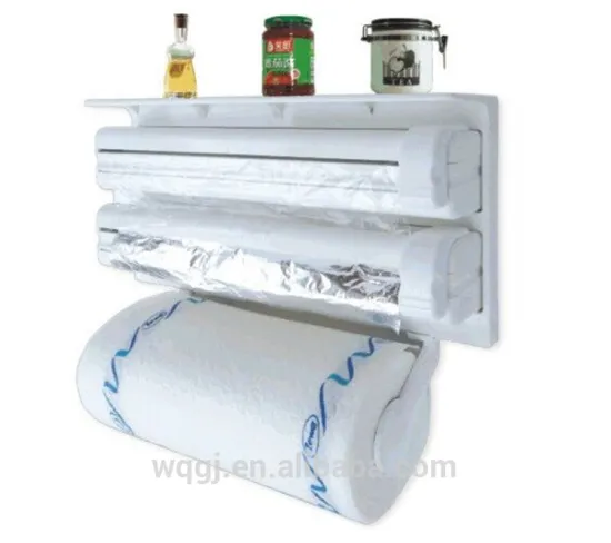 Kitchen Tools Triple Paper Dispenser Multi-function Roll for Kitchen Foil and Cling Film Wrap Tissue Pager Holder