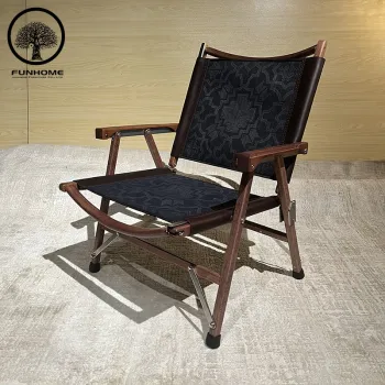 Foshan Factory Camping Folding Chair Wooden Beach Chair