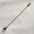 Stainless Steel Cocktail Bar Mixing Spoon with Fork