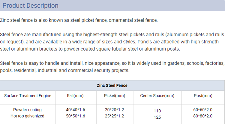 Zinc steel fence 1_
