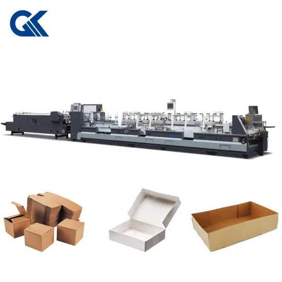 High Speed 4 & 6 Corner Cardboard Box Auto-lock Bottom Folding Pasting Machine 650-LC-S