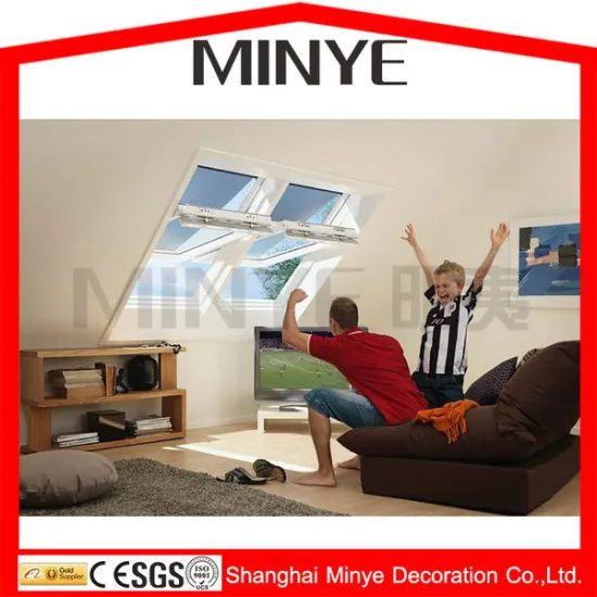 center pivot window aluminum sloped skylight /Sunshade aluminum roof windows