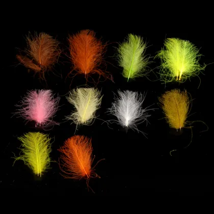 Wholesale CDC Fly Tying Duck Feathers - Water Repellent Duck Green Glands Butt Feathers for Dry Fly Tying