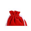 Customized Red velvet gift bag with white logo