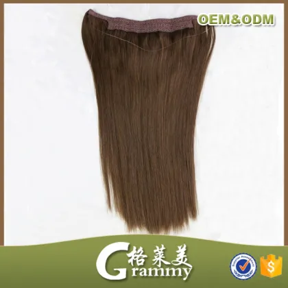 Wholesale super fish line hair human hair extensions