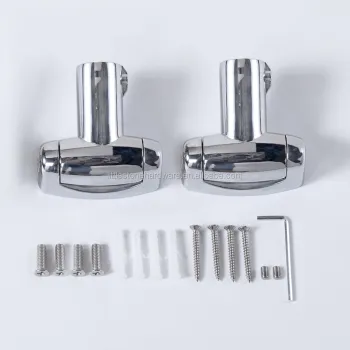 Round Shower Closet Pole Support Socket Curtain Rod Bracket Holders