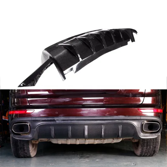 Carbon Fiber Rear Bumper Lip and Diffuser for Porsche Cayenne 958 (2014-2017)