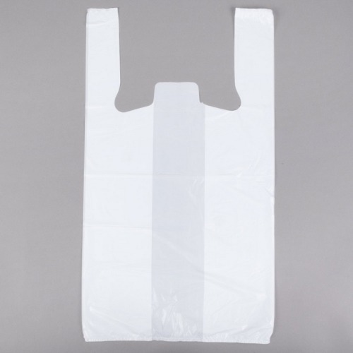 Wholesale Black Plain Plastic T Shirt Bag Custom Food Packaging Bags
