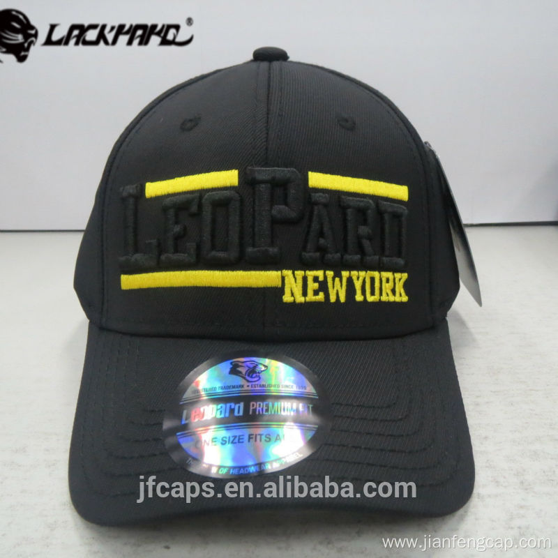 black 3D embroidery sport baseball hats