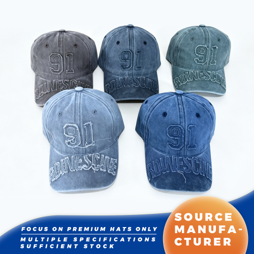 Topi Baseball Vintage Bordir Nomor 91