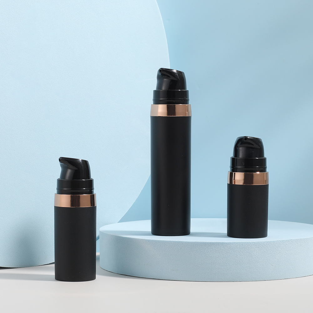 Good quality black plastic bottle cosmetic vacuum airless pump bottle4