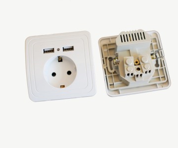 Germany Plug EU Plug USB Wall Socket with 86 Type