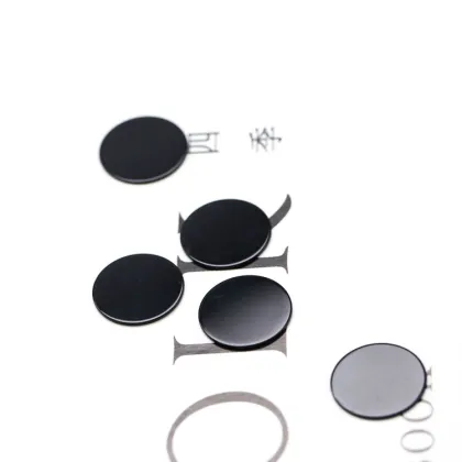 Natural Black Agate Round Loose Stone Inlaid Pendant