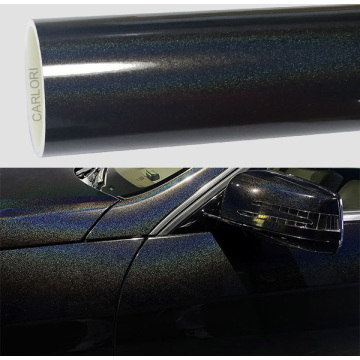 Rainbow Laser Black Auto Wrap Vinyl