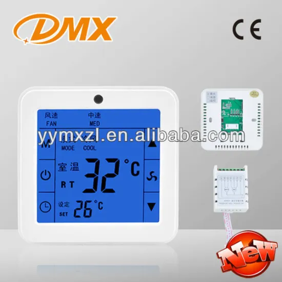 Digital Room LCD Touch Screen Thermostat In Large Display