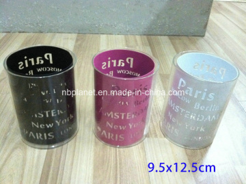 2104 Metall neu-Kerze-Halter mit Glas-Kerzenhalter