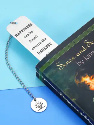 Stainless Steel Engraved Bookmark - Inspiring Gift for Book Lovers and Bookworms