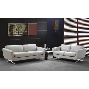 Modern Luxury with the Grey Leather Sofa Set