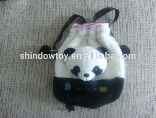 cute panda plush back bags for kid