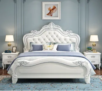 Double Solid Wood Luxury Princess Bed