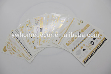 2014 Hot selling tattoo sticker body art tatoos gold foil tattoo