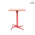 Dining table with a steel base