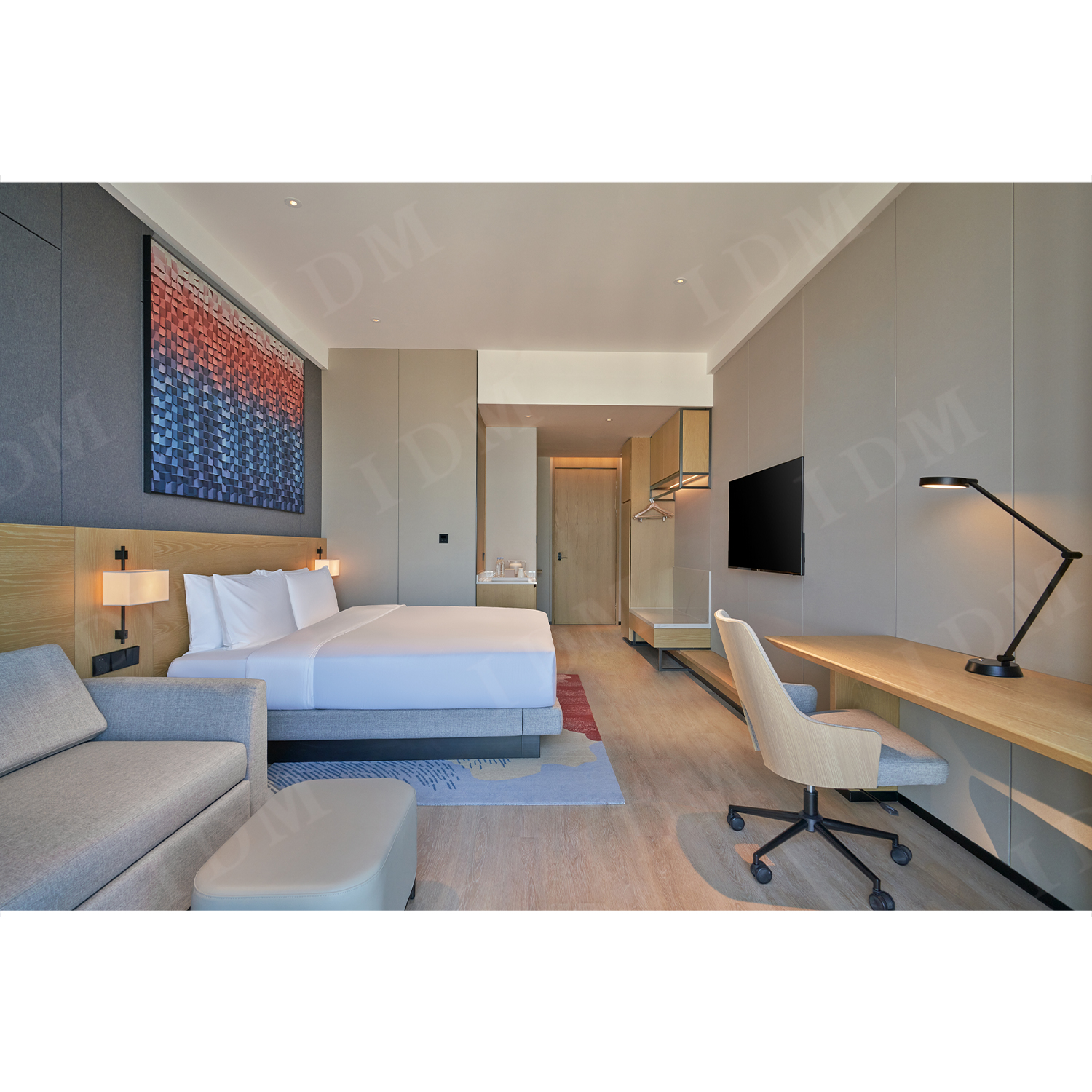 Modern Hotel Bedroom Furniture Guestroom Furniture Set
