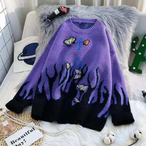 Knit Sweater Butterfly Fashion embroidery Patches Women