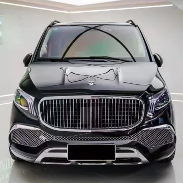Front Bumper Assembly for Mercedes-Benz V-Class/VITO W447 2016-2019 - Upgrade to Maybach Style Body Kit (Includes Rear Bumper and Hood)