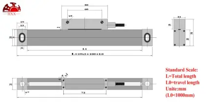 High Quality 5V Digital Linear Scale Encoder Grating Ruler 5um 500mm