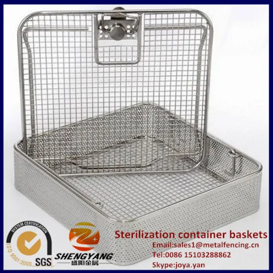 Stainless steel instrument baskets laboratory applied scalpel loading baskets smooth surface sterilization container baskets