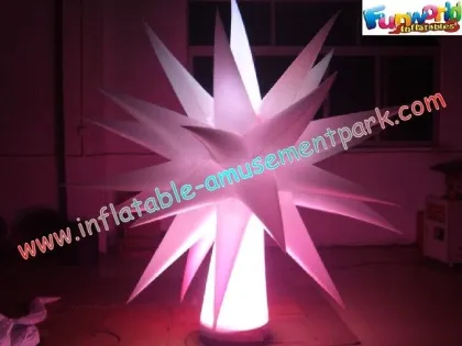 Colored Inflatable Lighting Decoration Cone , 5m Led Color Changing Lights Pillar