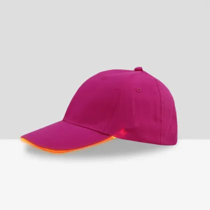 Custom logo baseball cap with built-in led light