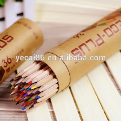 lapis escolar colored pencils Marco of wood eco-friendly colored pencil paper box
 