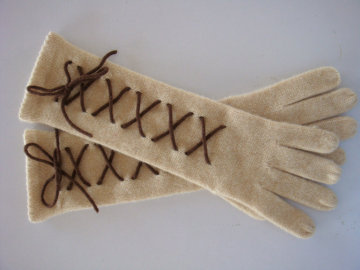 100% Cashmere Glove for Women in Long Size