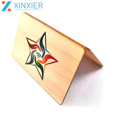 Custom Logo Wood NFC Hotel Key Cards Compatible with Kaba, Salto, Onity Systems at 13.56MHz ISO14443A 1k Memory