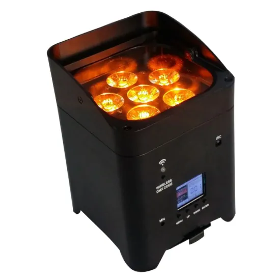 6-in-1 Wireless DMX Battery Powered Stage Light RGBAW UV LED PAR Uplights