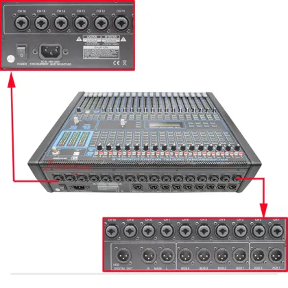 DMX-1600 Professional 16 Channel Sound Mixer