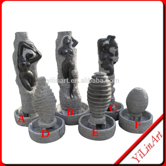 Outdoor Stone Marble Water Fountain With Statues