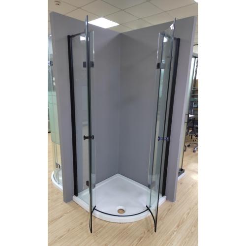 Quadrant sink hinge shower enclosure