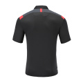 Mens Dry Fit Soccer Wear Polo Camisa Negra