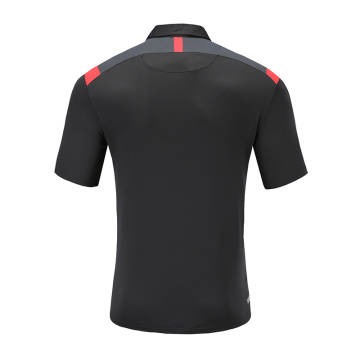 Herren trocken Fit Fußballpolo Hemd schwarz schwarz