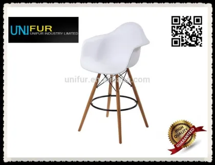 Leisure replica famous high safe DAW Bar Stool with circle base