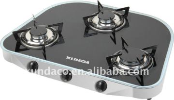 tempered glass stove gas stove 3 burner cooker