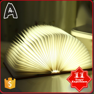 Flip four-color USB charging portable decoration creative book bedside lamp 3d led night light